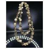 24" Gold plated sterling silver necklace, 10.09g