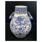 Asian porcelain dragon-deer blue & white design