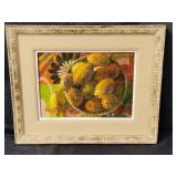 Ernest Lacy1973 "Thirteen  Lemons"painting