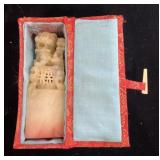 Hand carved stone dragon stamp in box