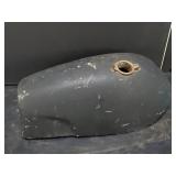 Black motorcycle gas tank