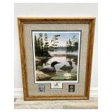 Vintage signed "Boundary Waters" print by Leo
