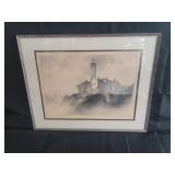 John Kelly Pencil signed and numbered Alcatraz