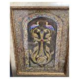 Vintage thick textured paining of religious c
