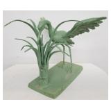 Metal crane Garden ornament