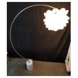 Arc nickle floor lamp marble  base
