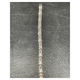 Rhinestone silver bracelet 9"L total weight: