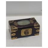 Vintage Chinese jewelry box 7" x 4" x 3"