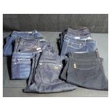 Group 7 pairs of jeans, Size 31.