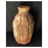 Antique Italian  earthenware  floral vase