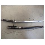 Japanese Katana Sword in scabbard. 39.5" long in