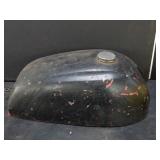 Black motorcycle gas tank