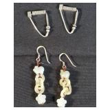2 pairs of Sterling silver earrings