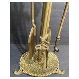 Vintage Victorian style brass fireplace tool