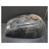 Black motorcycle gas tank