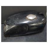 Black motorcycle gas tank