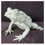 Large metal frog garden ornament