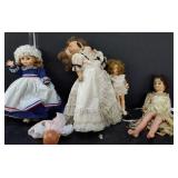 Group of dolls, vintage dolls box lot
