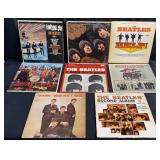 Vintage Beatles vinyl records