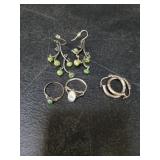 Group of Sterling earrings and rings 18 g