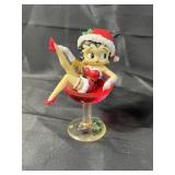 2010 Betty Boop " Santa wine glass "