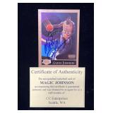 Magic Johnson autographed card