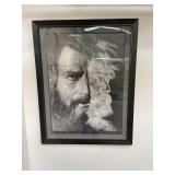 Signed Lydia Heston Photograph of Charles Heston