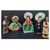 Group of South American dolls, box lot