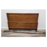 Vintage Full size bed frame with rails