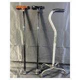 Hugo black walking cane, brown walking cane,