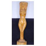 J. Amsterdam carved wood sculpture Israeli artist