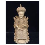 Vintage Asian resin queen statue