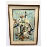 Vintage signed painting on canvas