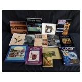 Group of auction catalogs , art books, etc. box