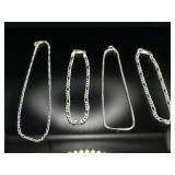 4 sterling silver bracelets- 2 Italian. 9.33g