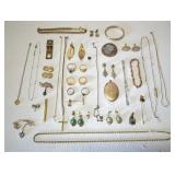 Large collection of vintage gold filled and gold