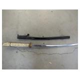 Japanese Katana Sword in scabbard. Bone style