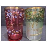 Pair of vintage hand blown Italian glasses