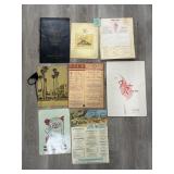 Vintage restaurant menus box lot
