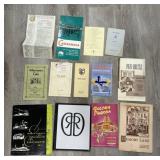 Vintage restaurant menus box lot