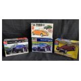 Group of scale car models