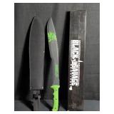 Black Savage Survival machete BV117 w / sheath
