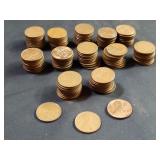 Bag of wheat pennies, 123 pennies