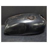 Black motorcycle gas tank
