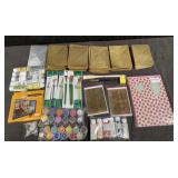 Paints, Soft Pastels, Paint Brushes, Gold and