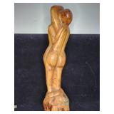J Amsterdam carved wood sculpture Israeli artist