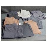Group of 9 yoga / exercise pants, plus 1 other.
