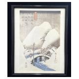 A snowy landscape by Utagawa Hiroshige print