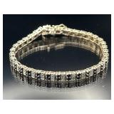 Gold plated sterling silver gemstone bracelet