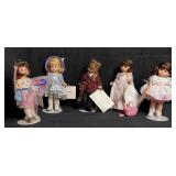 5 vintage Madame Alexander Dolls, 8"